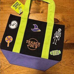 Trader Joe's Halloween Tote Bag - Black, Green, and Purple